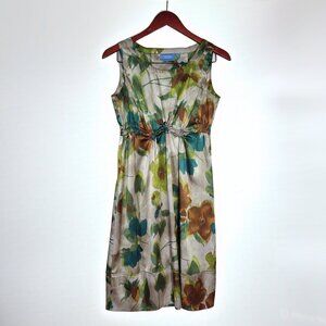 Simply Vera Vera Wang Sleeveless Floral Satin Dress Size 4